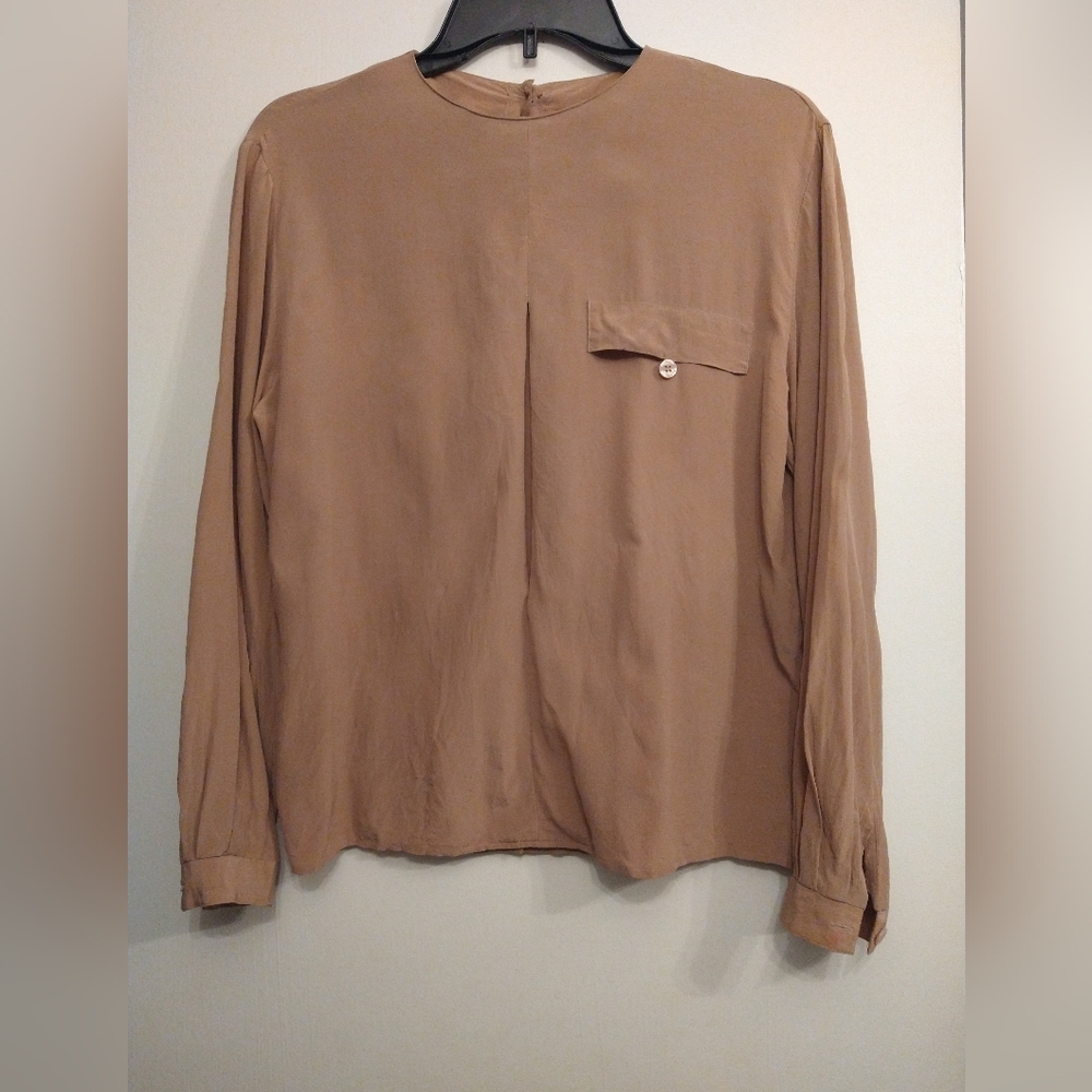 Silk Blouse -Vintage Style -size 7/8-Medium